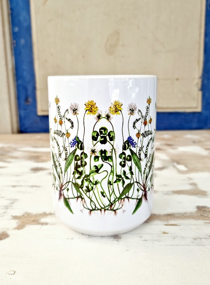 KUBEK CERAMICZNY MAX 450 ML ŁAKA -BIAŁY KUBEK CERAMICZNY MAX 450 ML ŁAKA -BIAŁY